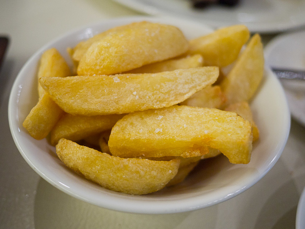 Hand cut fat chips (AU$12)