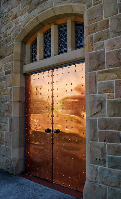 Door detail, St. Michael's R.C. Church, Traralgon, VIC, Australia