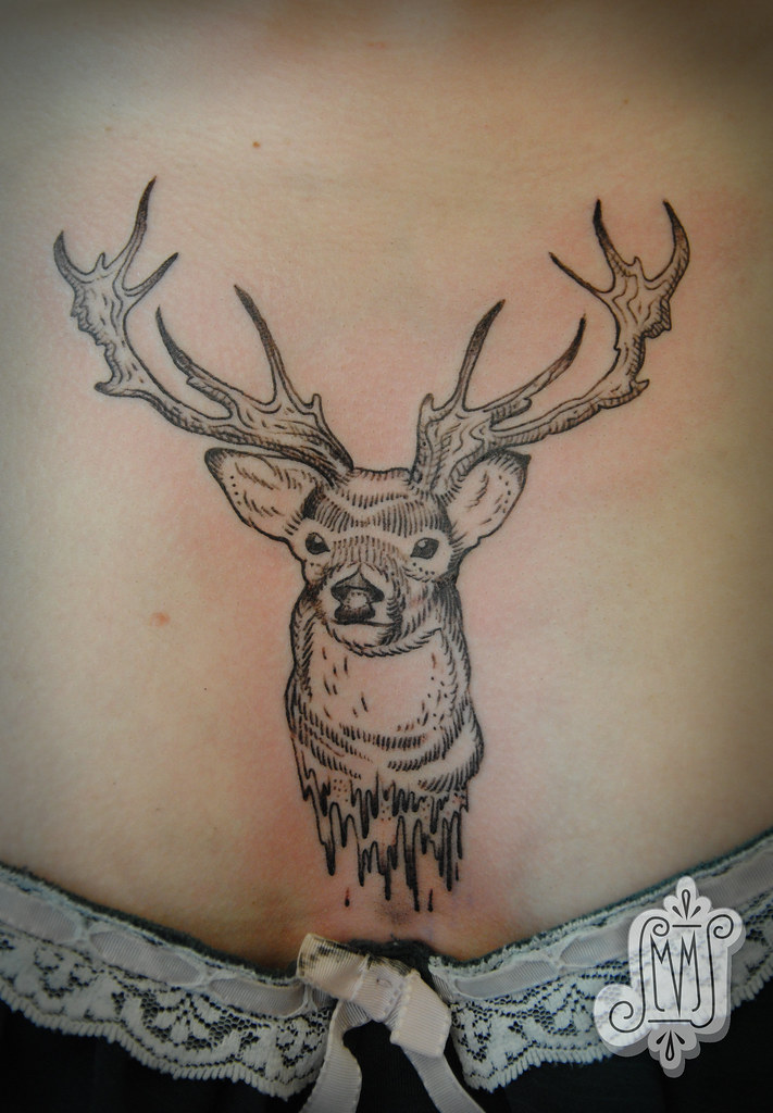 Deer tattoo.