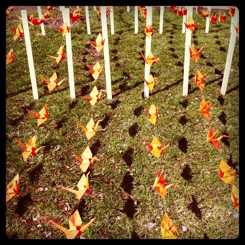 Orange Origami Cranes