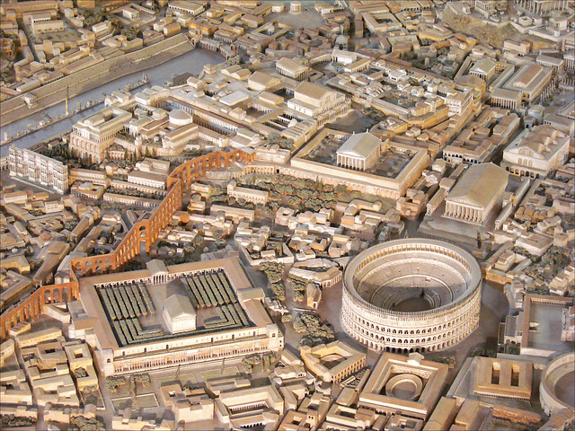 Détail de la maquette de Rome à l'époque de Constantin