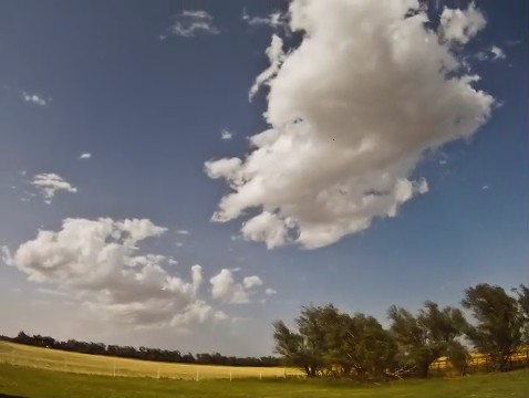 moving clouds on a windy day - timelapse