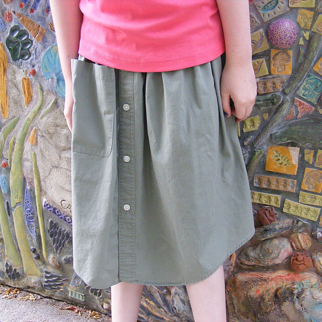 straight skirt from a men's button-down shirt | Sample dress… | Flickr
