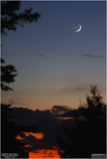 The Moon and Venus from Weatherly, Pennsylvania
