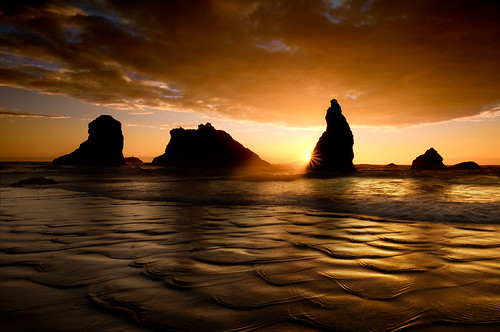 Bandon Beach Sunset by Doug Solis