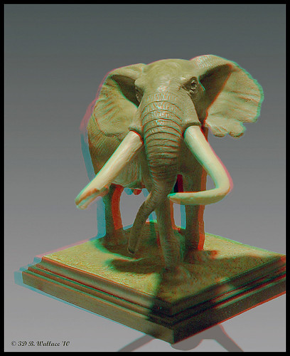 sculpture elephant art effects stereoscopic 3d md quality brian maryland anaglyph ps indoors stereo wallace inside easton throughthewindow stereoscopy stereographic ewf ttw brianwallace stereoimage stereopicture