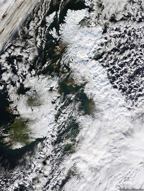 The UK covered in snow... Satellite Image