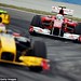 Alonso behind Petrov - Abu Dhabi 2010