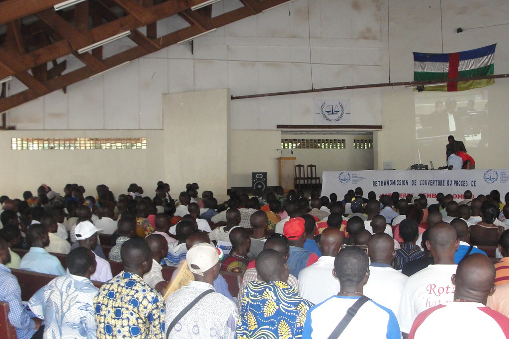 Viewing site for the opening of the Bemba’s trial, Bangui, 22nd November 2010