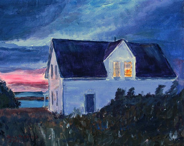 Star Island sunset - painting