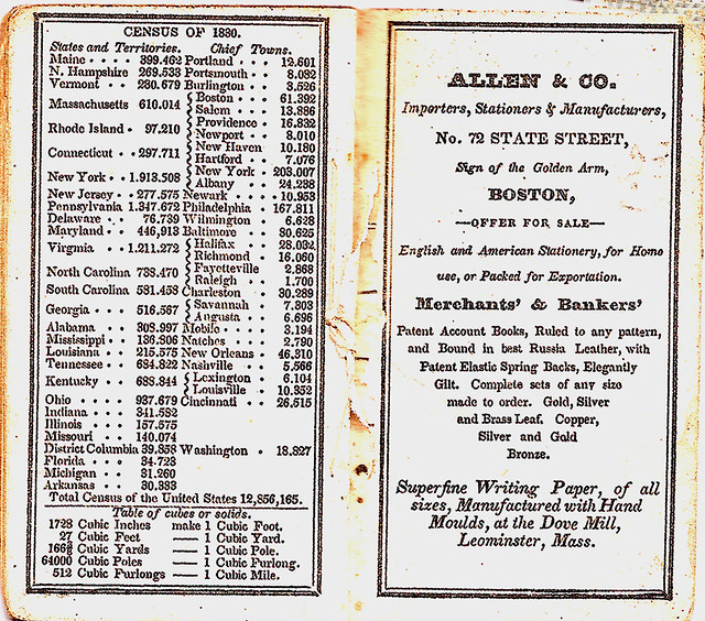 pages  from 1835 Miniature Almanac