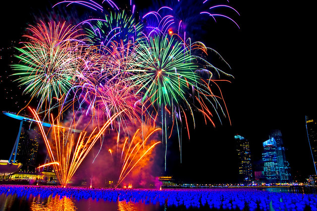 2011 New Year Fireworks, Singapore