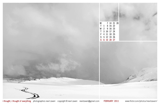 i thought, i thought of everything - wallpaper calendar for february 2011