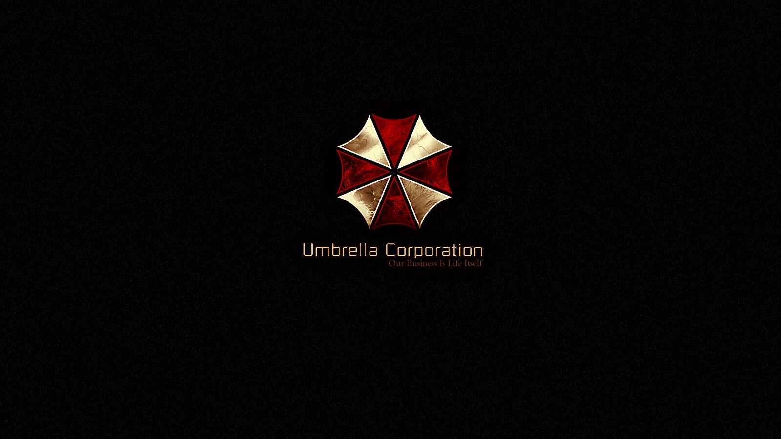 Umbrella Corporation Gold Logo Wallpaper, The Umbrella Corp…
