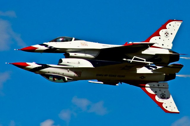 Thunderbirds Flying Close Together
