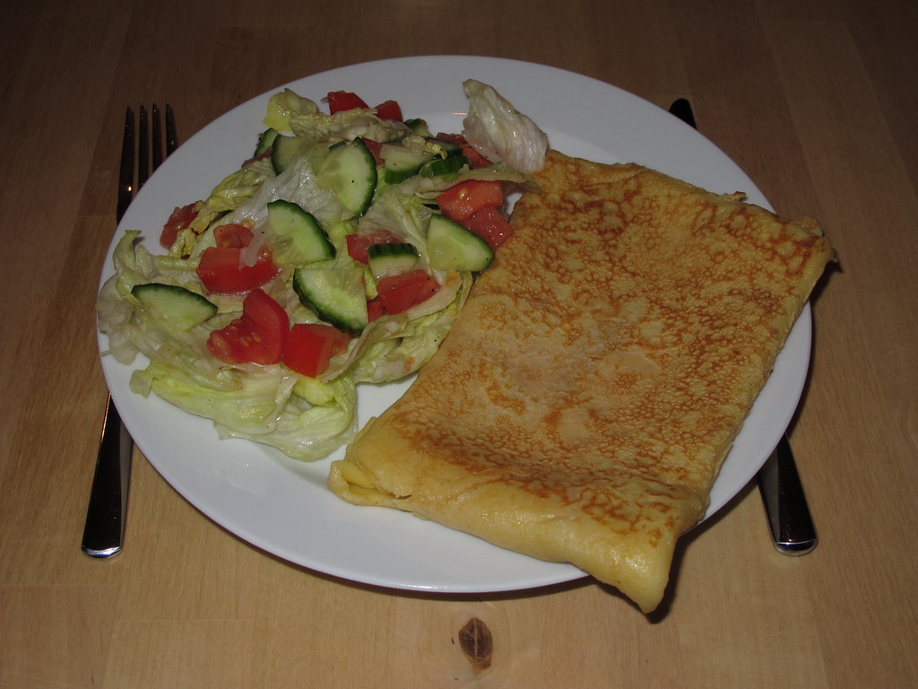 Schinken-Käse-Crêpe mit Salat | Gourmandise | Flickr