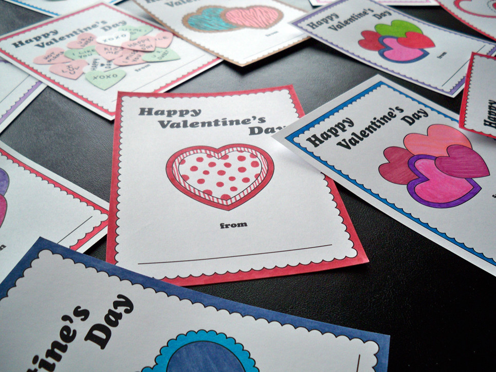 Color your own Valentine Cards