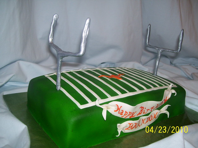 Longhorn Football Field Cake
