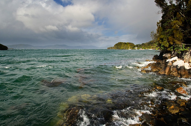 Paterson Inlet from Golden Bay, Oban, Stewart Island, New Zealand