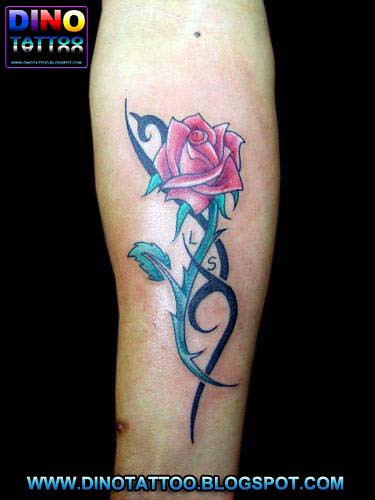 tattoo rose tribal,tatuaje tatuagem rosa