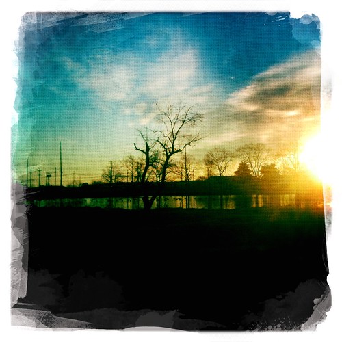 trees sky water clouds sunrise geese pond ducks iphone iphonography dreamcanvas hipstamatic