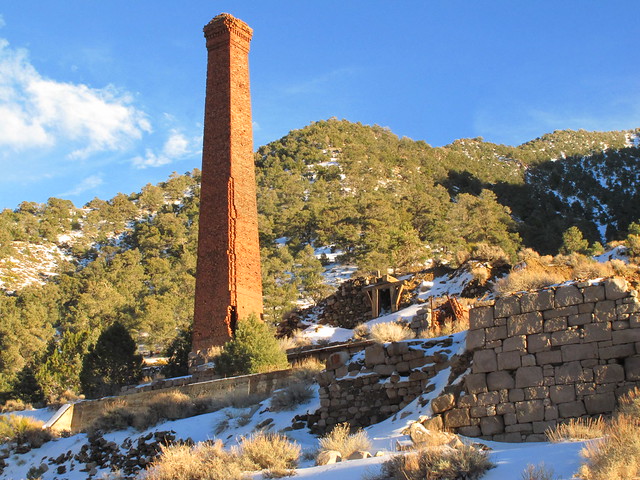 Ruins of Surprise Valley Mill and Water Company's mill - Panamint City CA