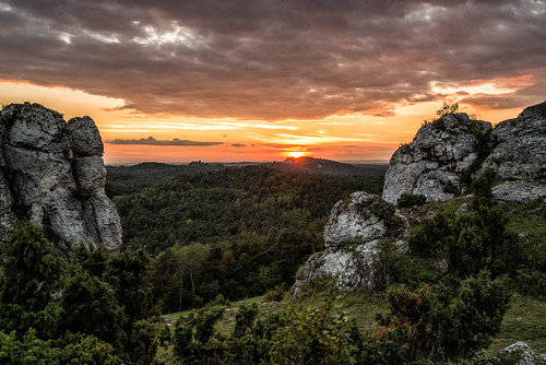 Sunset by cichydan, sunset landscape clouds rock nikon outdoor nature