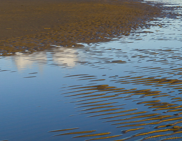 Reflection on the low tide