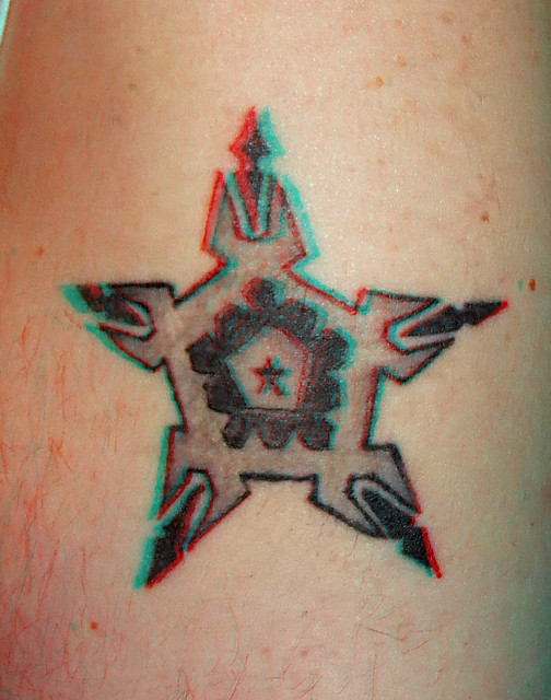 Put Your 3D Glasses On To See These Anaglyph Tattoos | Red ink tattoos,  Tattoos, Red tattoos