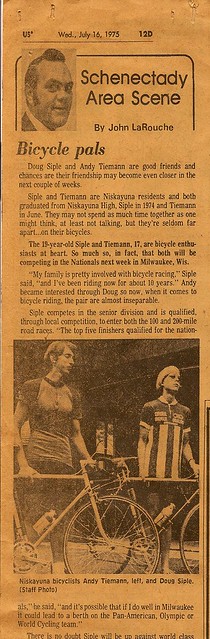 Schenectady Gazette article July 16, 1975