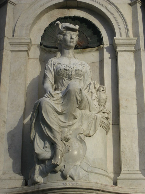 Detail of Marble Statue of Wisdom; Queen Victoria Memorial - Melbourne