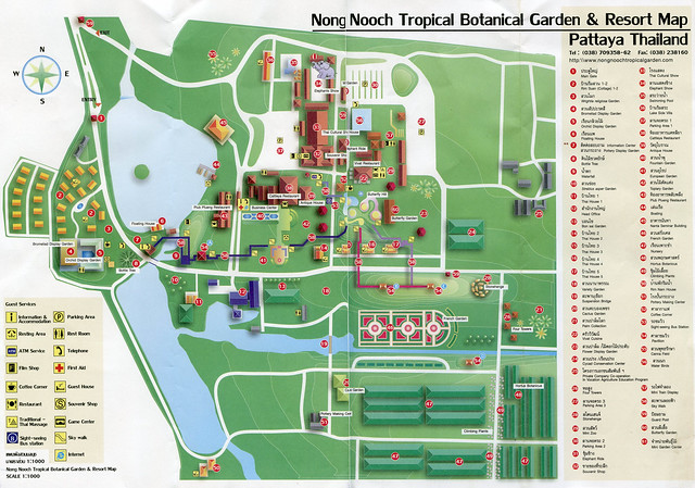 Nong Nooch Tropical Botanical Garden & Resort Map