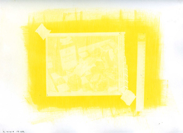 How to make a gum bichromate print, testing Yellow
