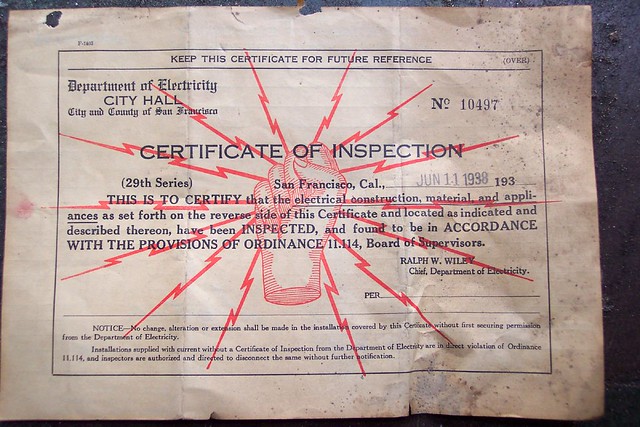 Certificate of Inspection