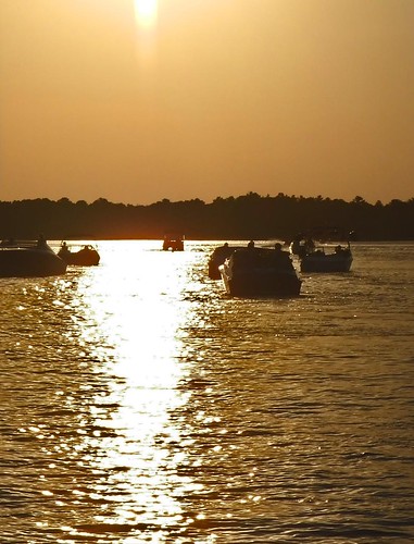sunset summer lake minnesota boats boat cabin mn rushlake whitefishchain