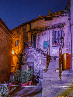 Il centro storico di Agropoli dopo il tramonto