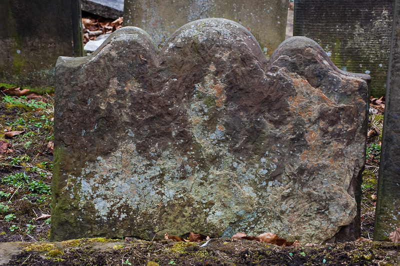 Lichen on gravestone: Bushbury