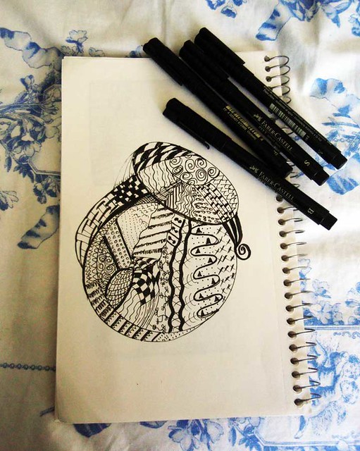 first zentangle | my first zentangle | Rebecca E. Parsons/Cre8Tiva | Flickr
