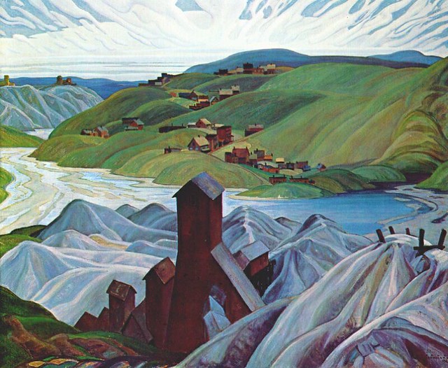Carmichael, Franklin  (Canadian, 1890-1945)  - A Northern Silvermine  - 1930
