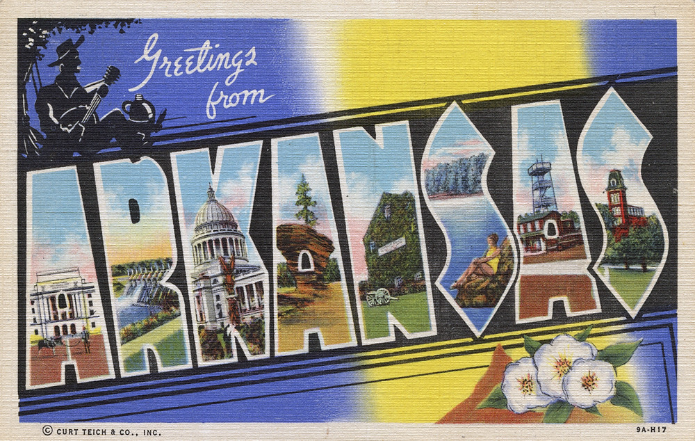 Greetings from Arkansas - Large Letter Postcard