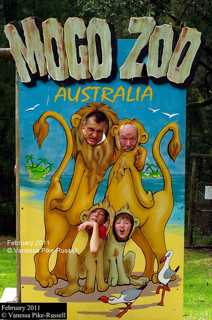 Michael, Philip, Adrian and Siobhan at Mogo Zoo near Batemans Bay
