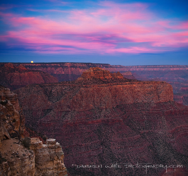 Grand Canyon Moonset at Sunrise