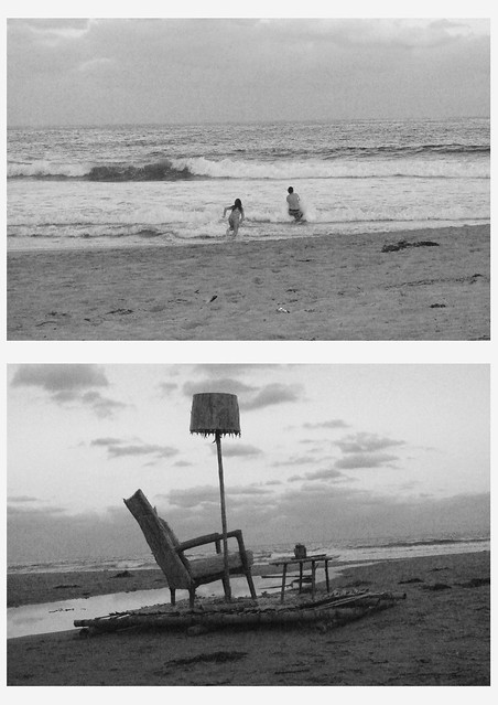 Thirroul Beach with FLoating Away sculpture by Sally Kidall