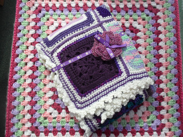 I'm very grateful to The Garden Bell, she has assembled a Blanket for me, it's called 'Purple Rain!' Thank you so much!