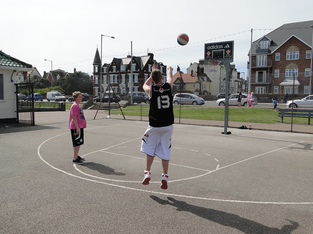 Basketball practice on Great Yarmouth seafront 5