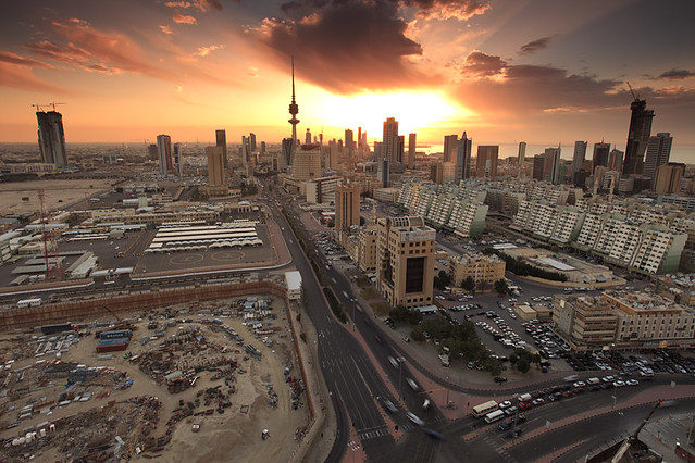 Kuwait City Warm Sunset