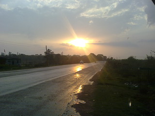 Sunset in Hatia, Ranchi just after rain.
