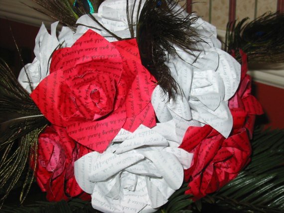 Paper Roses Messages Handmade Paper Roses, personal message selection, red, whi… | Flickr
