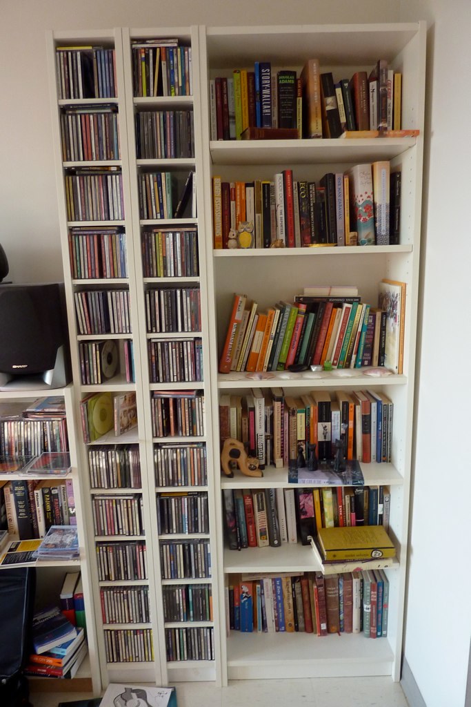 Ikea Tall Bookshelf 35 And Cd Dvd Towers 35 For The P Flickr