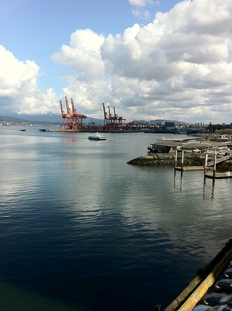 SeaBus docking at Waterfront Station